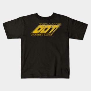 Rolling DDT Wrestling Logo (Yellow) Kids T-Shirt